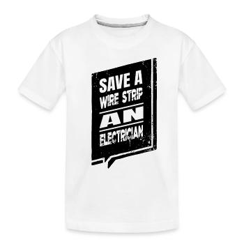 Idée présente dictons actrice cadeau ampoule - T-shirt bio Premium Enfant - blanc - Devant