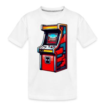 Machine de jeu d’arcade - T-shirt bio Premium Enfant - blanc - Devant