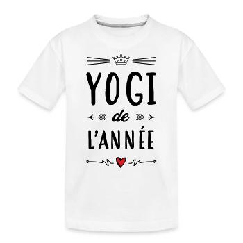 Yogi de l'année / Yoga - T-shirt bio Premium Enfant - blanc - Devant