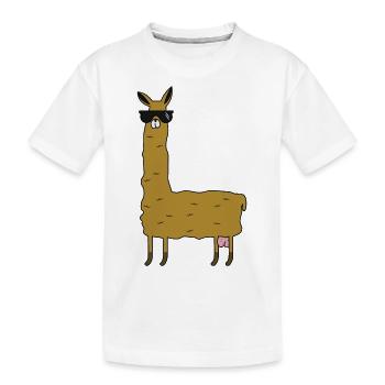 Lama avec extras - T-shirt bio Premium Enfant - blanc - Devant