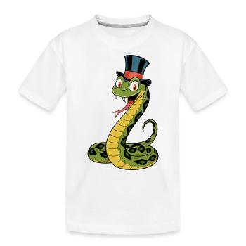Serpent élégant - T-shirt bio Premium Enfant - blanc - Devant