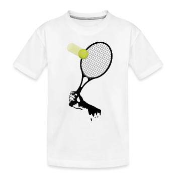 tennis_2 - Kinder Premium Bio T-Shirt - Weiß - Vorne