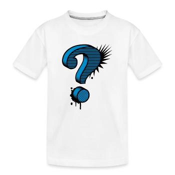 Un point d'interrogation graffiti - T-shirt bio Premium Enfant - blanc - Devant