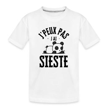 Je peux pas j ai sieste - T-shirt bio Premium Enfant - blanc - Devant