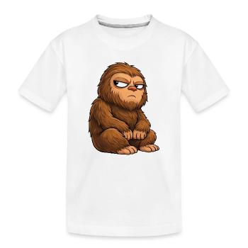 Humour drôle de Monstre Sasquatch Bigfoot - T-shirt bio Premium Enfant - blanc - Devant