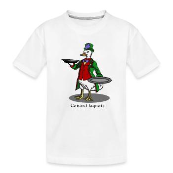 Canard laquais - humour cuisine et jeu de mots - T-shirt bio Premium Enfant - blanc - Devant