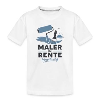 Maler in Rente – Pinsel weg & Farbrolle Grafik - Kinder Premium Bio T-Shirt - Weiß - Vorne