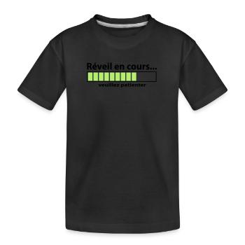 Wake current - Kids' Premium Organic T-Shirt - black - Front