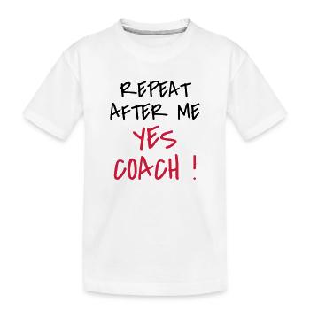 Coach / Coaching / Trainer / Sport - Kinder Premium Bio T-Shirt - Weiß - Vorne