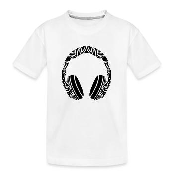 casque - T-shirt bio Premium Enfant - blanc - Devant