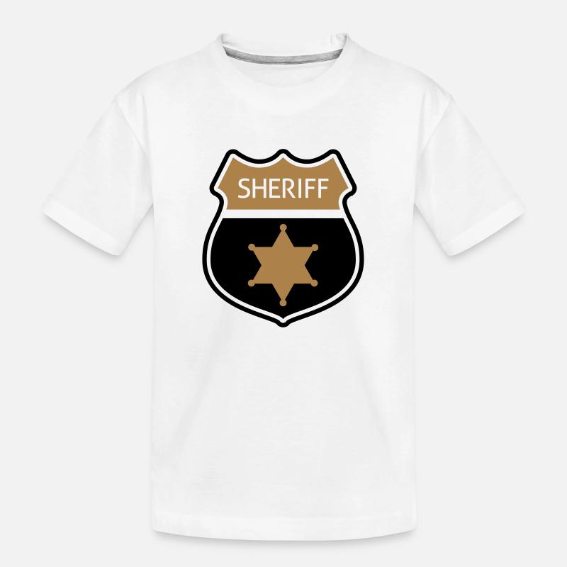 sheriff - Kinder Premium Bio T-Shirt - Weiß