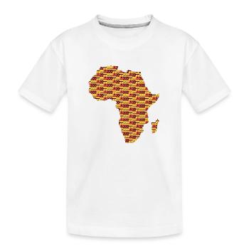 Africa Continent Kente Pattern - Kids' Premium Organic T-Shirt - white - Front