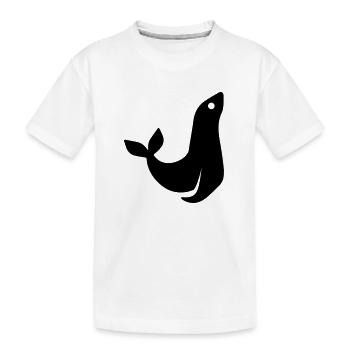 seal animal - Kids' Premium Organic T-Shirt - white - Front