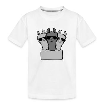 L’équipe de Empty Shield Lama - T-shirt bio Premium Enfant - blanc - Devant