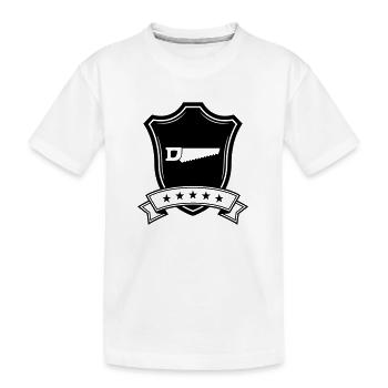 Armoiries de l’icône de scie - T-shirt bio Premium Enfant - blanc - Devant