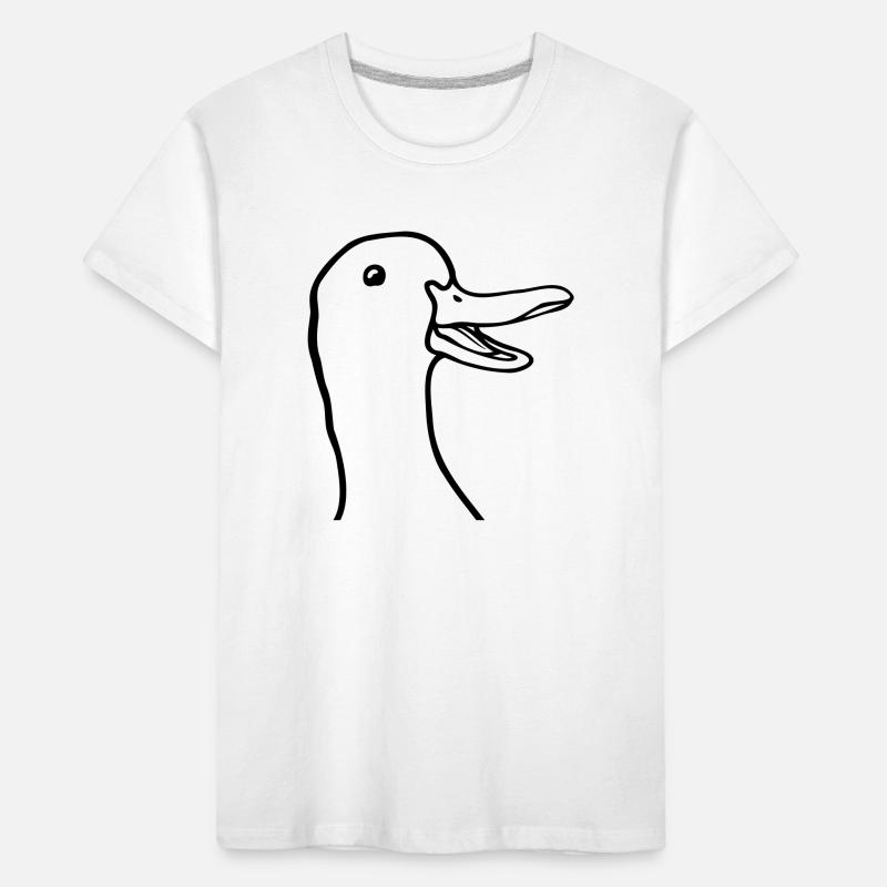 Comic head cute goose Kids' Premium Organic T-Shirt