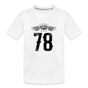 78 Couronne numérique - T-shirt bio Premium Enfant - blanc - Devant