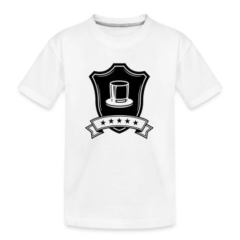 Zylinder Bräutigam Wappen - Kinder Premium Bio T-Shirt - Weiß - Vorne