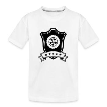 Tyre tuning crest - Kids' Premium Organic T-Shirt - white - Front