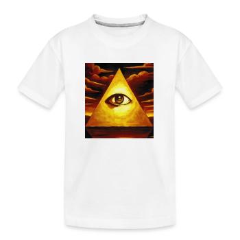 All Seeing Eye - Kids' Premium Organic T-Shirt - white - Front