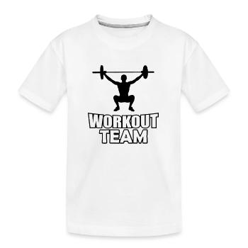 Workout Team - Kinder Premium Bio T-Shirt - Weiß - Vorne