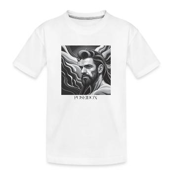 GREEK POSEIDON - Kinder Premium Bio T-Shirt - Weiß - Vorne