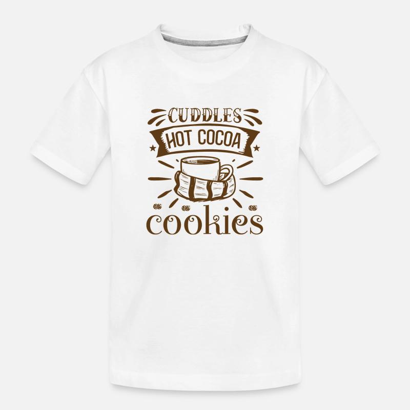 Câlins biscuits au chocolat chaud 01 - T-shirt bio Premium Enfant - blanc