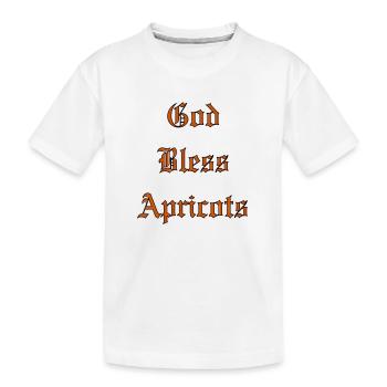 Que Dieu bénisAbricots - T-shirt bio Premium Enfant - blanc - Devant