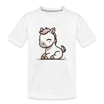 Poney - T-shirt bio Premium Enfant - blanc - Devant