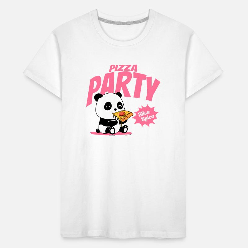 Panda eats pizza Kids' Premium Organic T-Shirt
