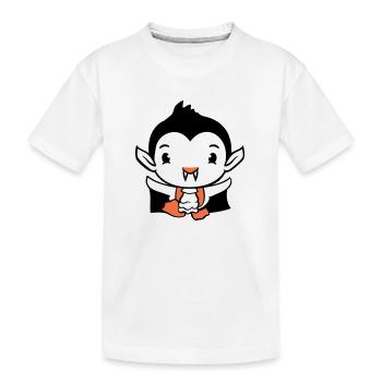 Ente Vampir Halloween Kostüm Blutsauger Monster - Kinder Premium Bio T-Shirt - Weiß - Vorne
