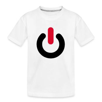on, off, des commutateurs, pc, ordinateurs, - T-shirt bio Premium Enfant - blanc - Devant