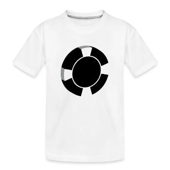 Poker Poker-Chip - Kinder Premium Bio T-Shirt - Weiß - Vorne