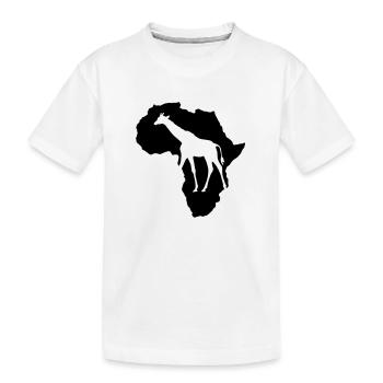 Afrikas Tierwelt Giraffe Wildlife Safari Savanne - Kinder Premium Bio T-Shirt - Weiß - Vorne