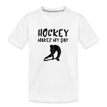 HOCKEY fait mon jour - T-shirt bio Premium Enfant - blanc - Devant