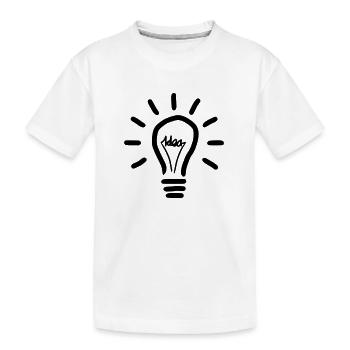 Glühbirne Idee Drahtschrift - Kinder Premium Bio T-Shirt - Weiß - Vorne