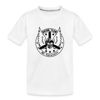 Union team Mr. Adrenalin - Kinder Premium Bio T-Shirt - Weiß - Vorne