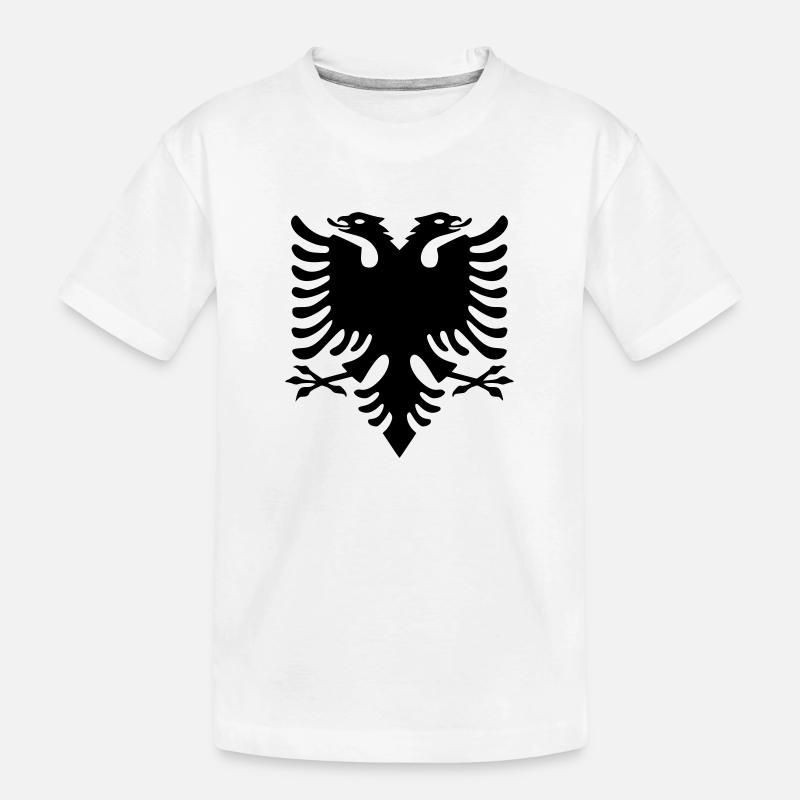 Doppelkopf Eagle_V1 - Kinder Premium Bio T-Shirt - Weiß