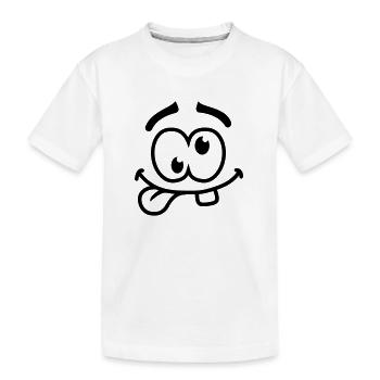 Crazy Smiley Face - T-shirt bio Premium Enfant - blanc - Devant