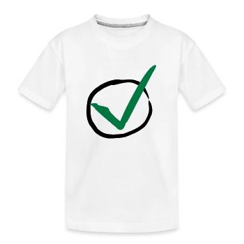 Checkmark - Kinder Premium Bio T-Shirt - Weiß - Vorne