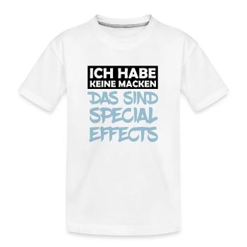 keine_macken_special_effects_2 - Kinder Premium Bio T-Shirt - Weiß - Vorne