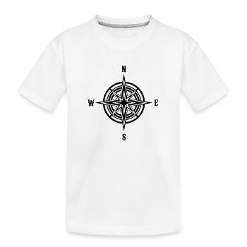 Compass - Kids' Premium Organic T-Shirt - white - Front