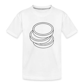 trois pièces dans une pile - T-shirt bio Premium Enfant - blanc - Devant