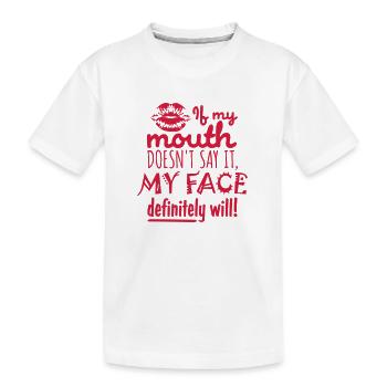 Mon visage le fera certainement - T-shirt bio Premium Enfant - blanc - Devant