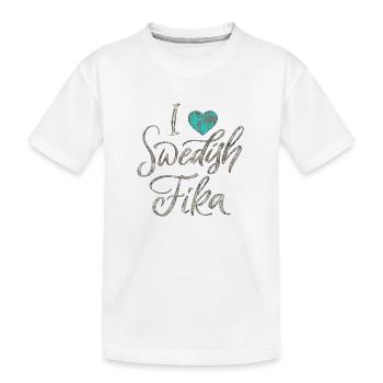 Suède Suède Viking Norden Scandinavie fika - T-shirt bio Premium Enfant - blanc - Devant