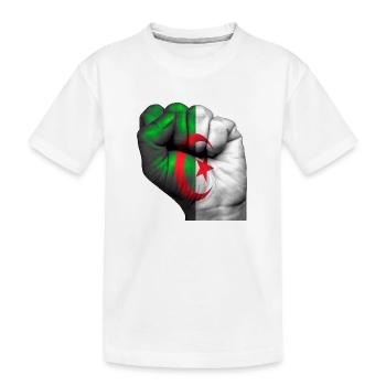 Erste Algerien - Kinder Premium Bio T-Shirt - Weiß - Vorne