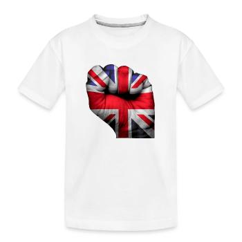 Fist England - Kids' Premium Organic T-Shirt - white - Front
