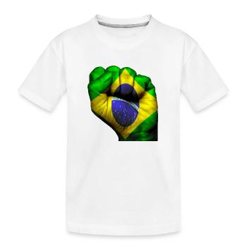 Fist Brazil - Kids' Premium Organic T-Shirt - white - Front