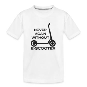 E-Scooter Roller Scooter - T-shirt bio Premium Enfant - blanc - Devant