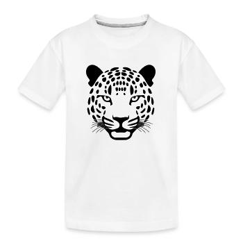 Leopard - Kinder Premium Bio T-Shirt - Weiß - Vorne